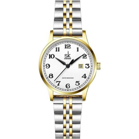 Classic Business Women Watches with Stainless Steel Band and Genuine